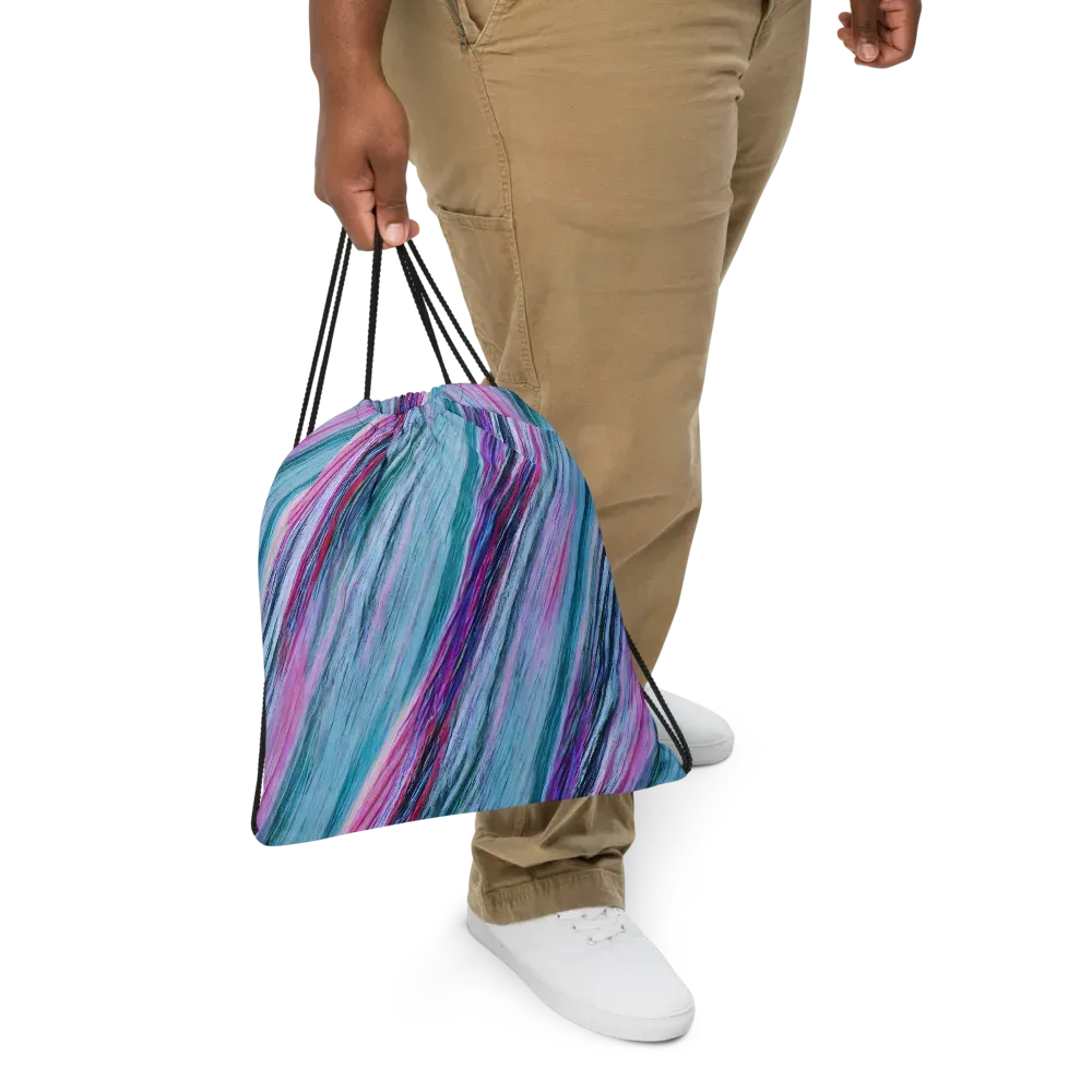 Chromatic Drift on Drawstring Bag — Front