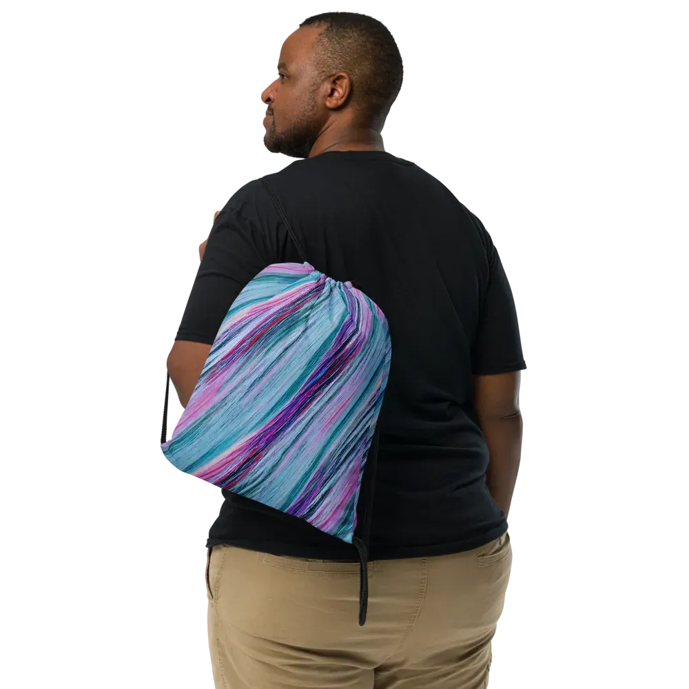 Chromatic Drift on Drawstring Bag — Front