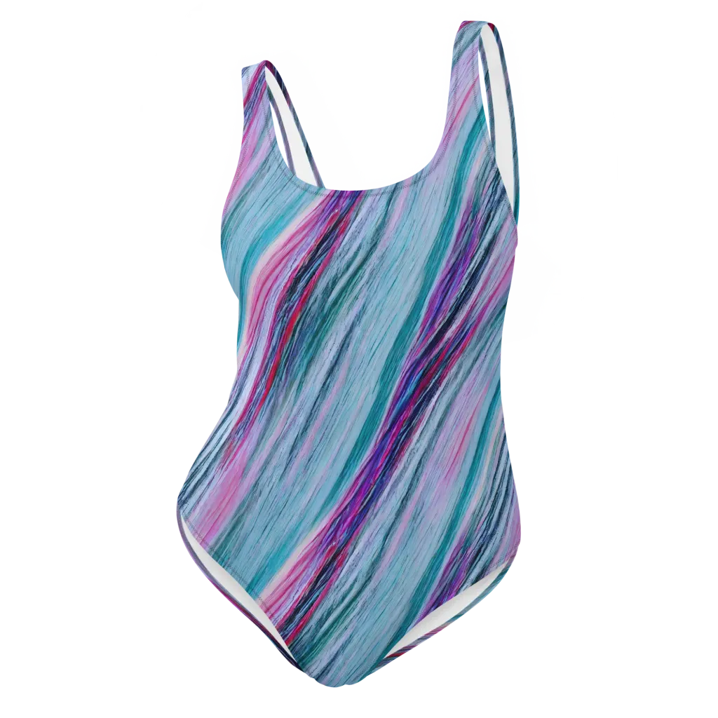 Chromatic Drift on One-Piece Swimsuit — Front