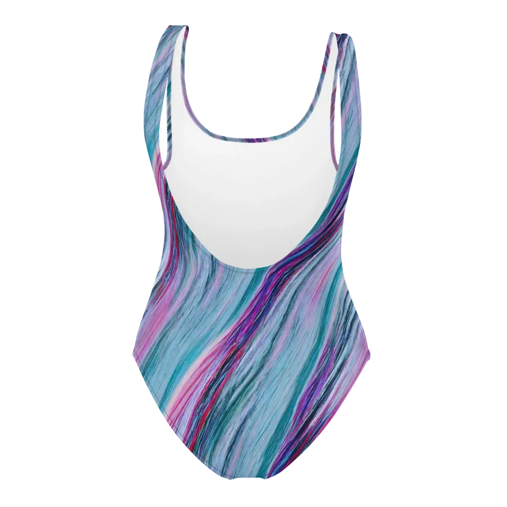 Chromatic Drift on One-Piece Swimsuit — Back
