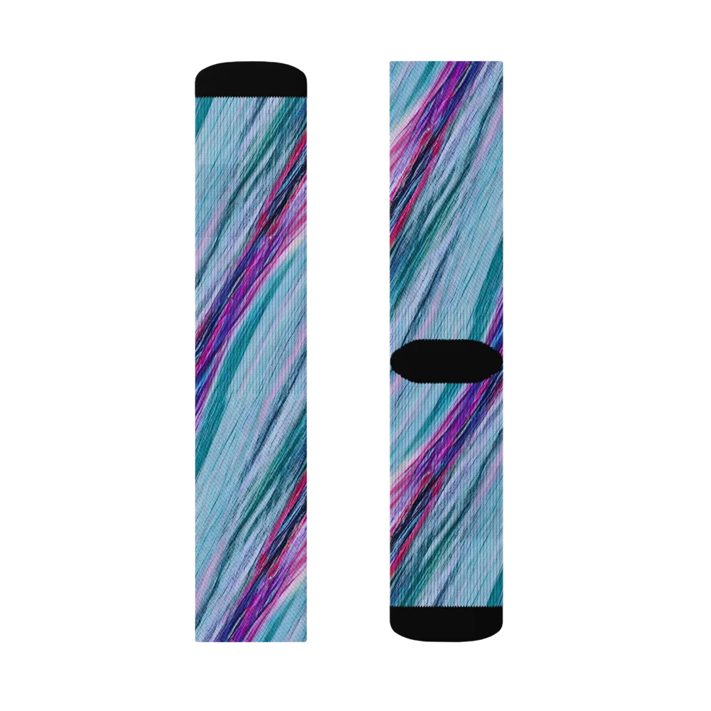 Chromatic Drift on Socks — Left Sock