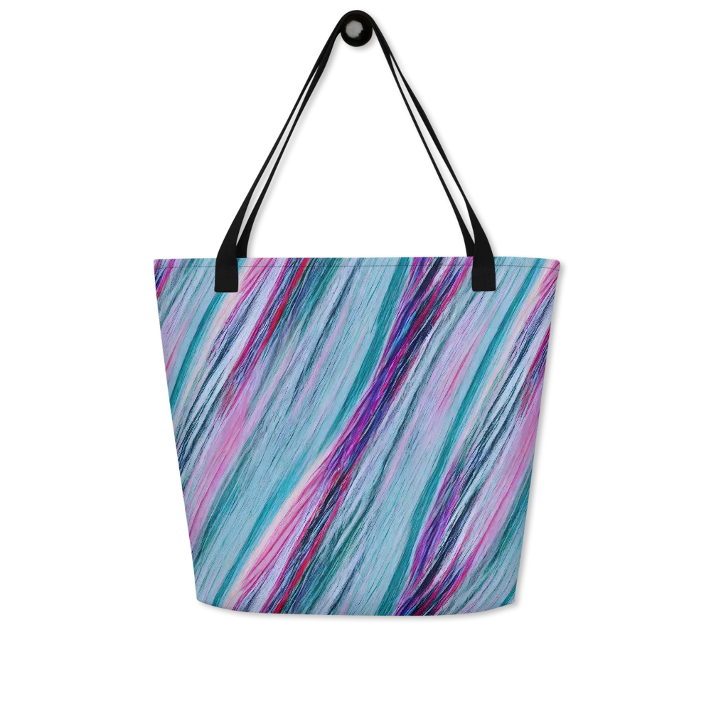 Chromatic Drift on Large Tote Bag W/ Pocket — Front