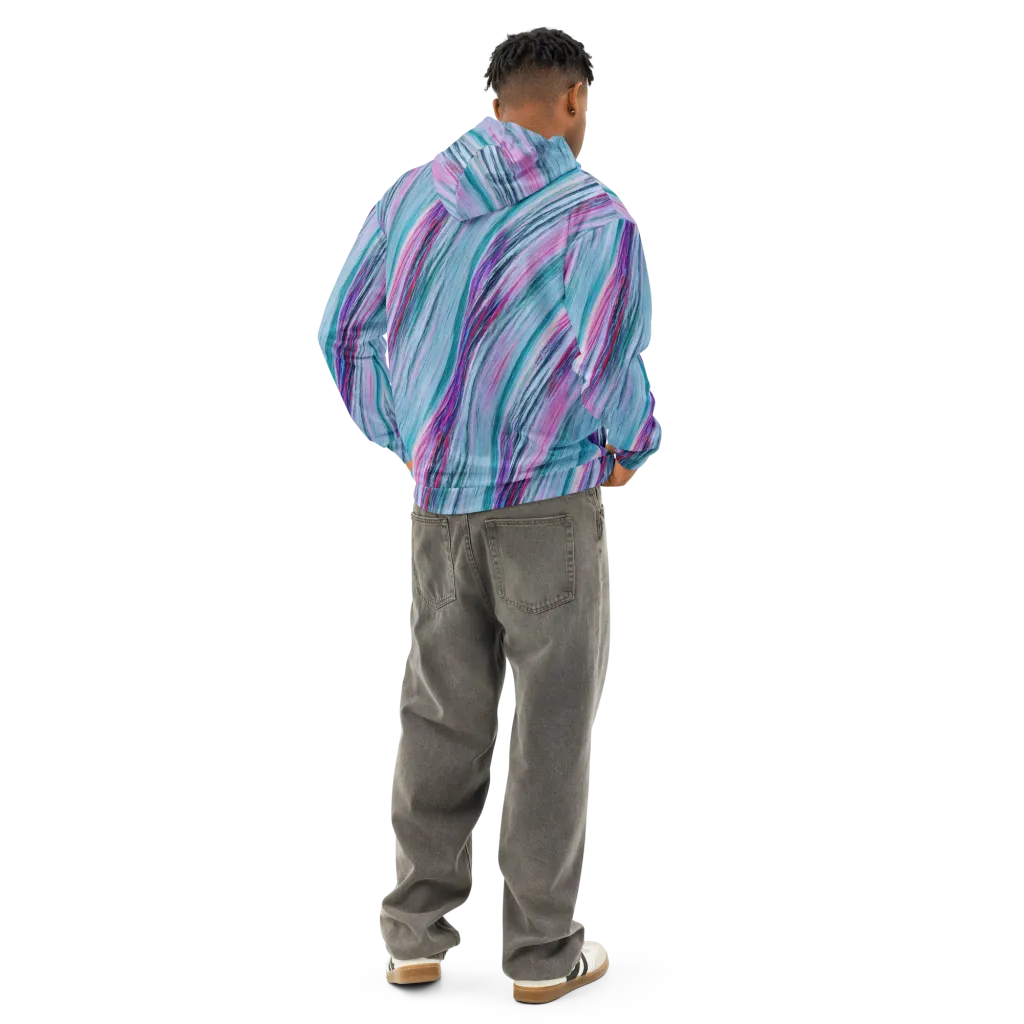 Chromatic Drift on Cotton Hoodie — Back