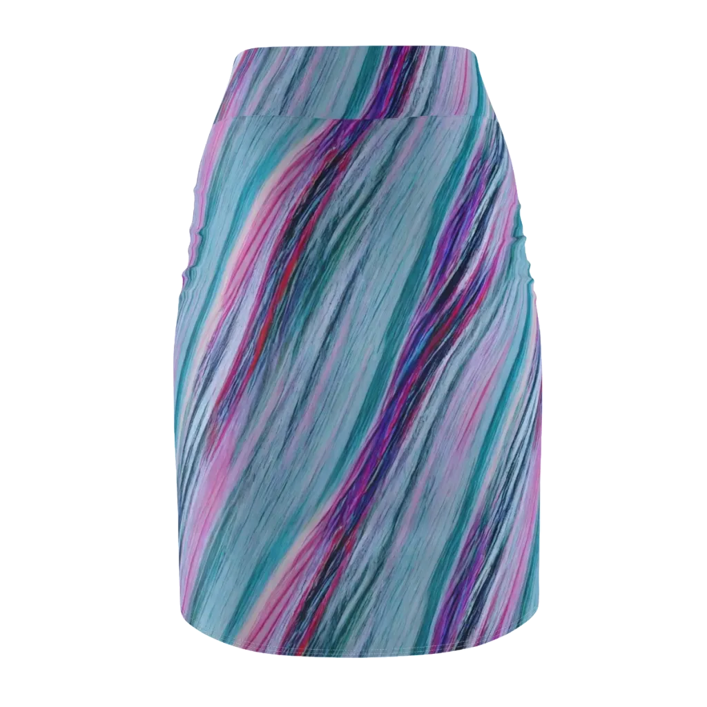 Chromatic Drift on Pencil Skirt — Back