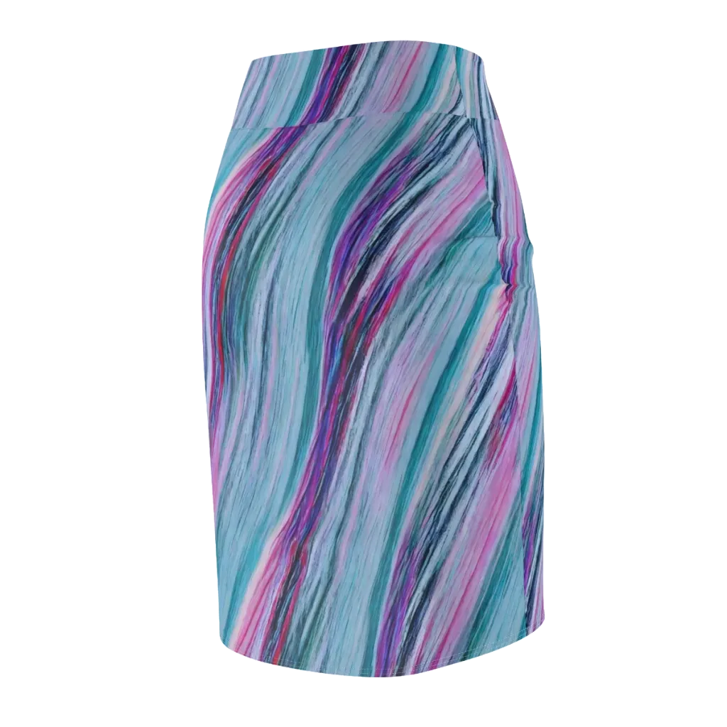 Chromatic Drift on Pencil Skirt — Back Side