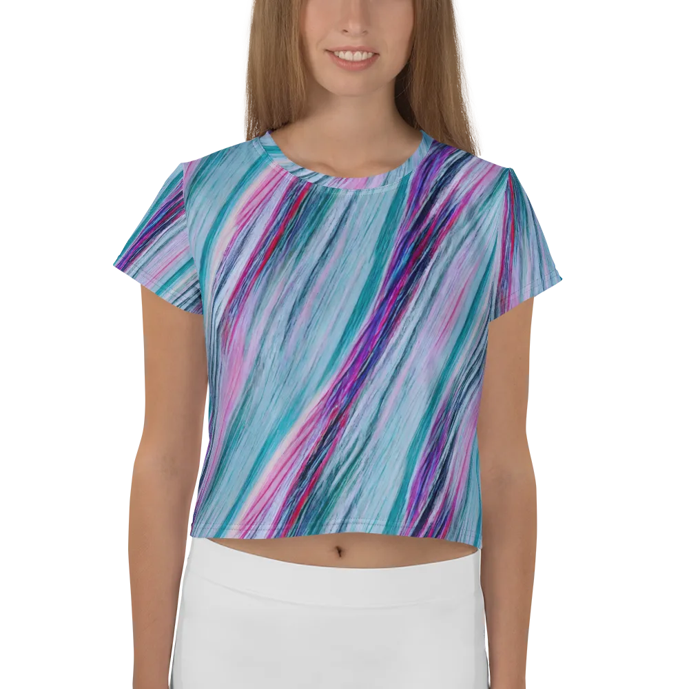 Chromatic Drift on Crop Tee — Front