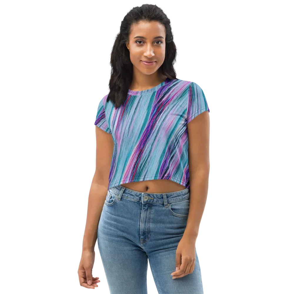 Chromatic Drift on Crop Tee — Front