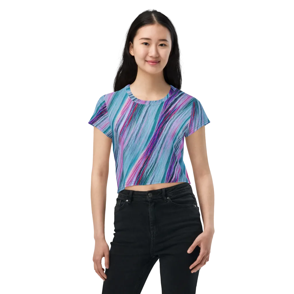Chromatic Drift on Crop Tee — Front