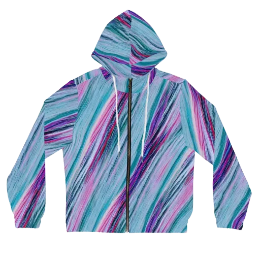 Chromatic Drift on a Women's Full-Zip Hoodie