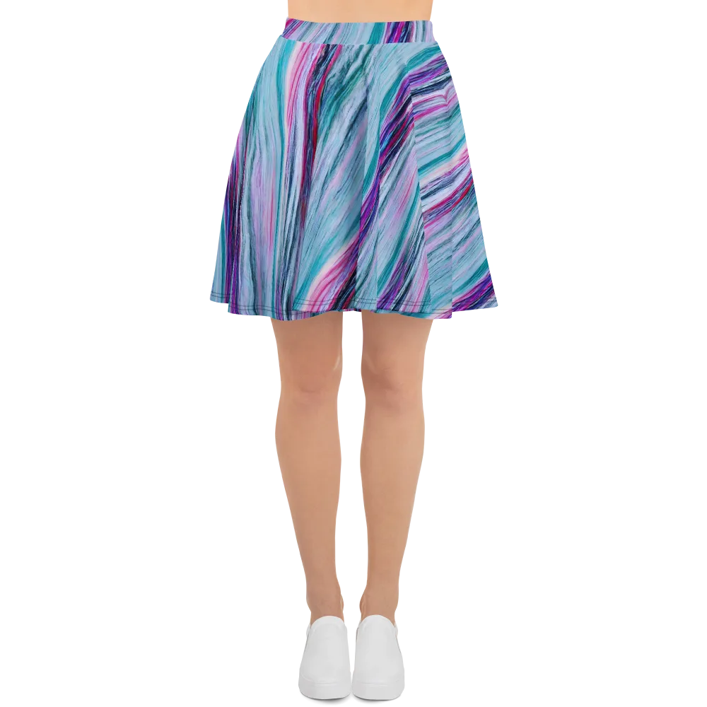 Chromatic Drift on Skater Skirt — Front