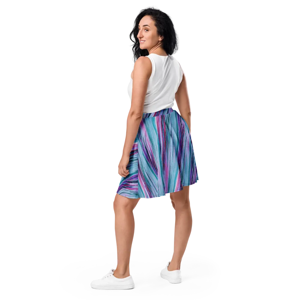 Chromatic Drift on Skater Skirt — Back