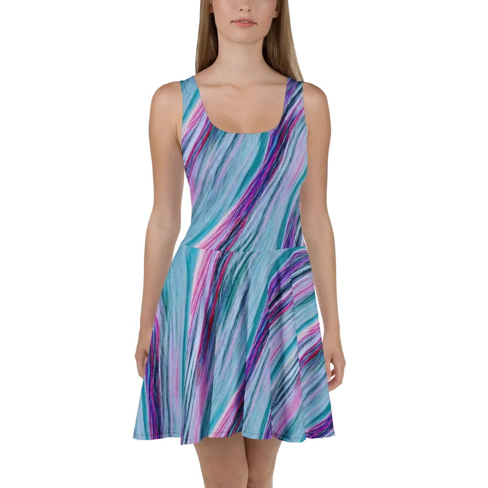 Chromatic Drift on Skater Dress — Front