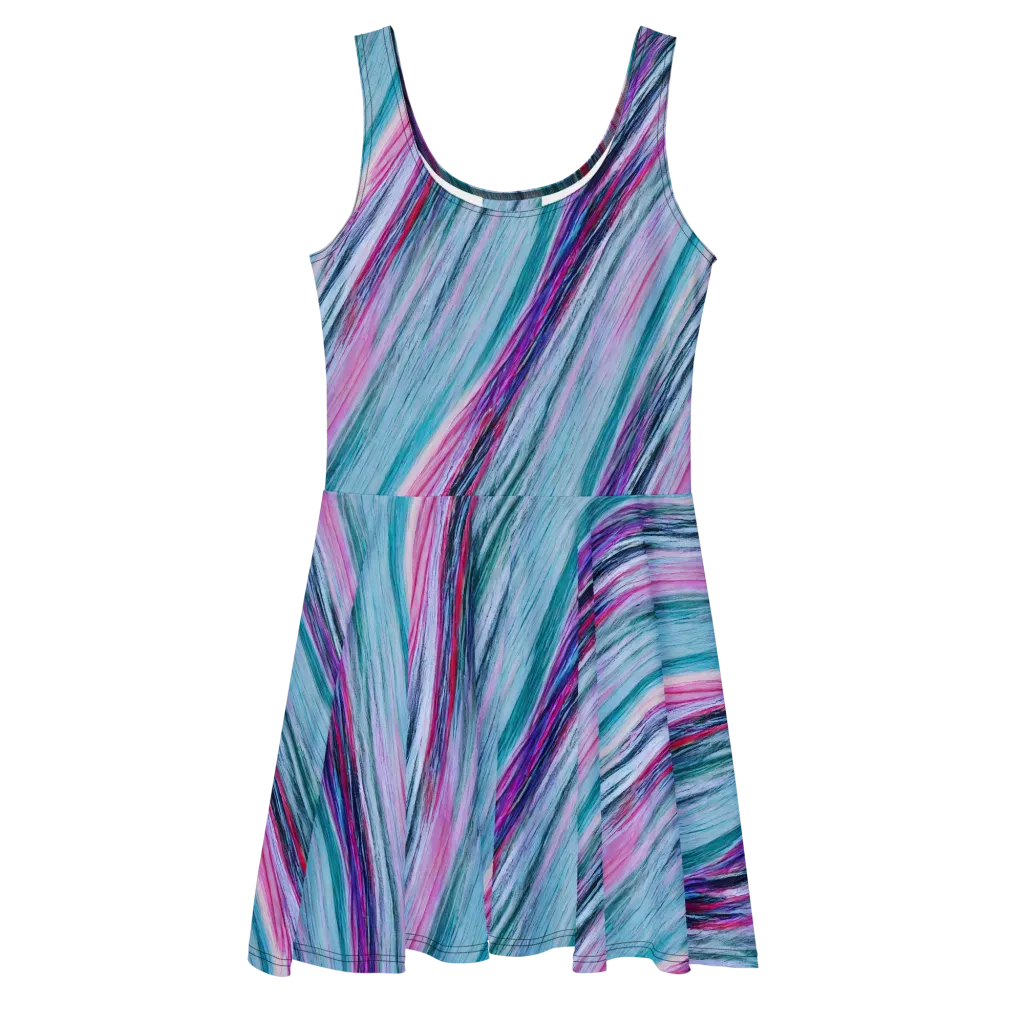 Chromatic Drift on Skater Dress — Front