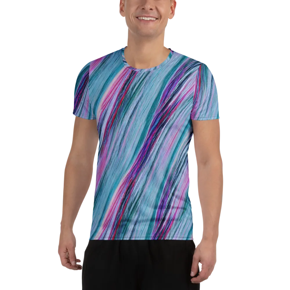Chromatic Drift on Men's Athletic T-Shirt — Front