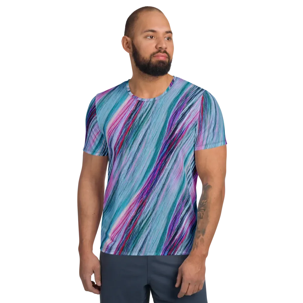 Chromatic Drift on Men's Athletic T-Shirt — Front