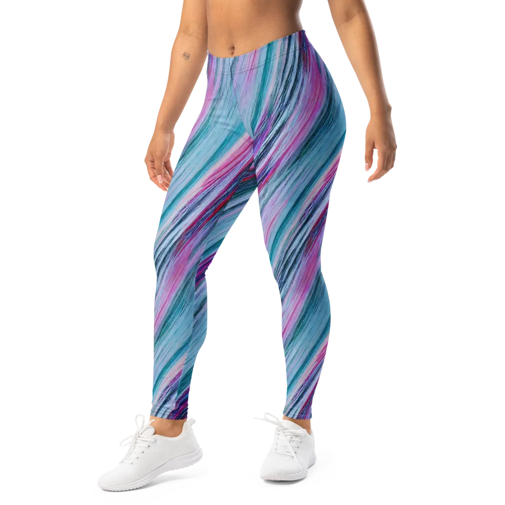 Chromatic Drift on Leggings — Left Front