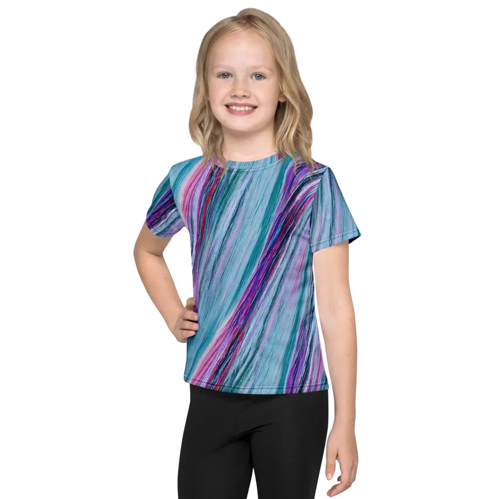Chromatic Drift on Kids Crew Neck T-Shirt — Front