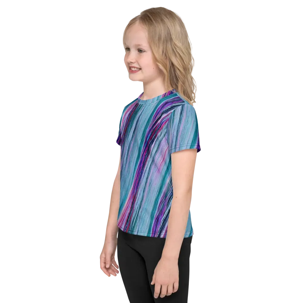 Chromatic Drift on Kids Crew Neck T-Shirt — Left
