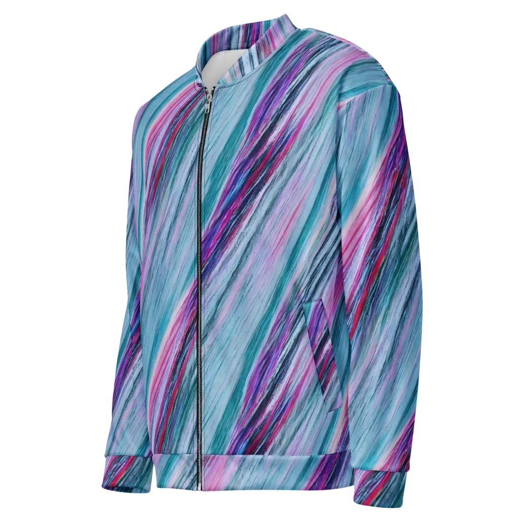 Chromatic Drift on Bomber Jacket — Left Front