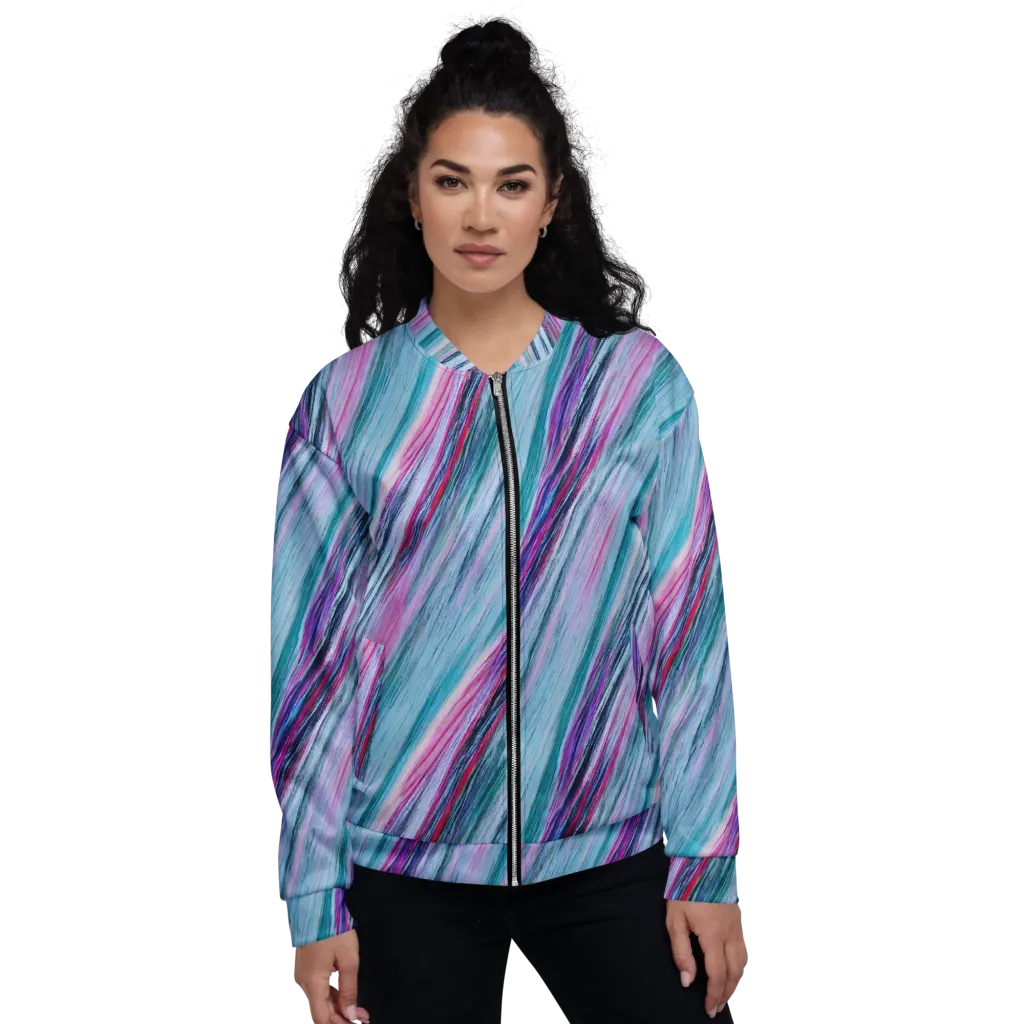 Chromatic Drift on Bomber Jacket — Front