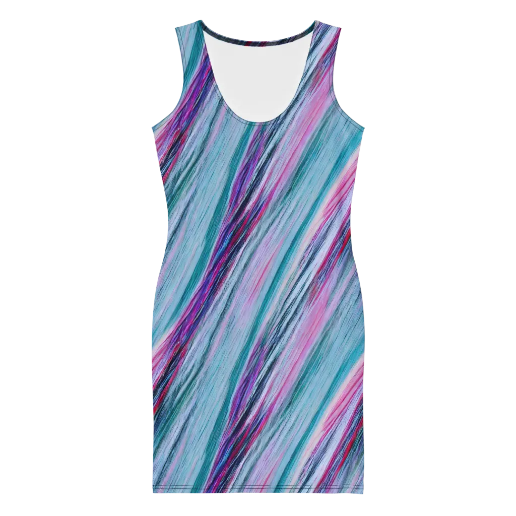 Chromatic Drift on Bodycon Dress — Front