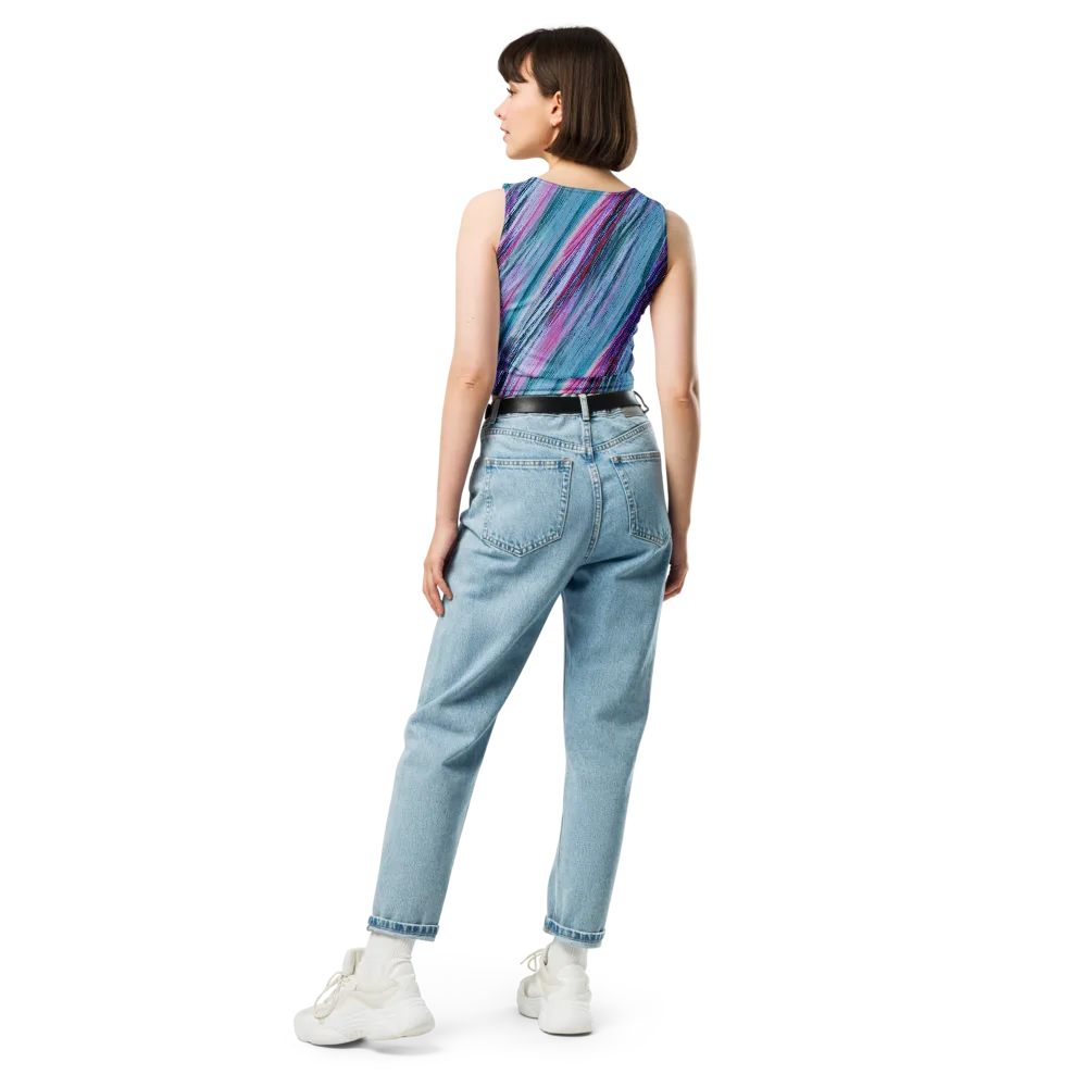 Chromatic Drift on Crop Top — Back