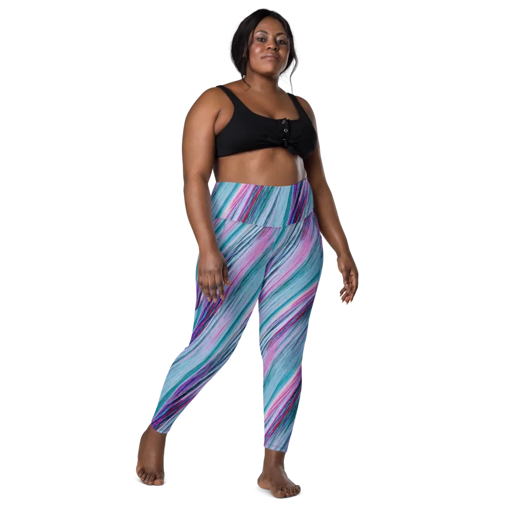 Chromatic Drift on Leggings with Pockets — Front