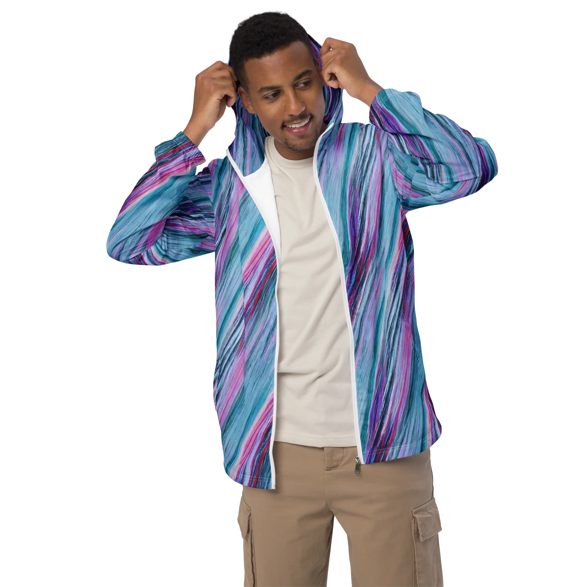 Chromatic Drift on Men's Windbreaker — Front