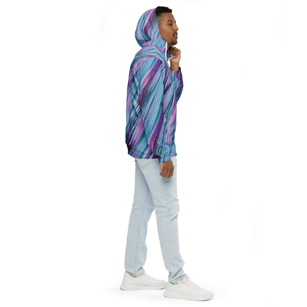 Chromatic Drift on Men's Windbreaker — Right