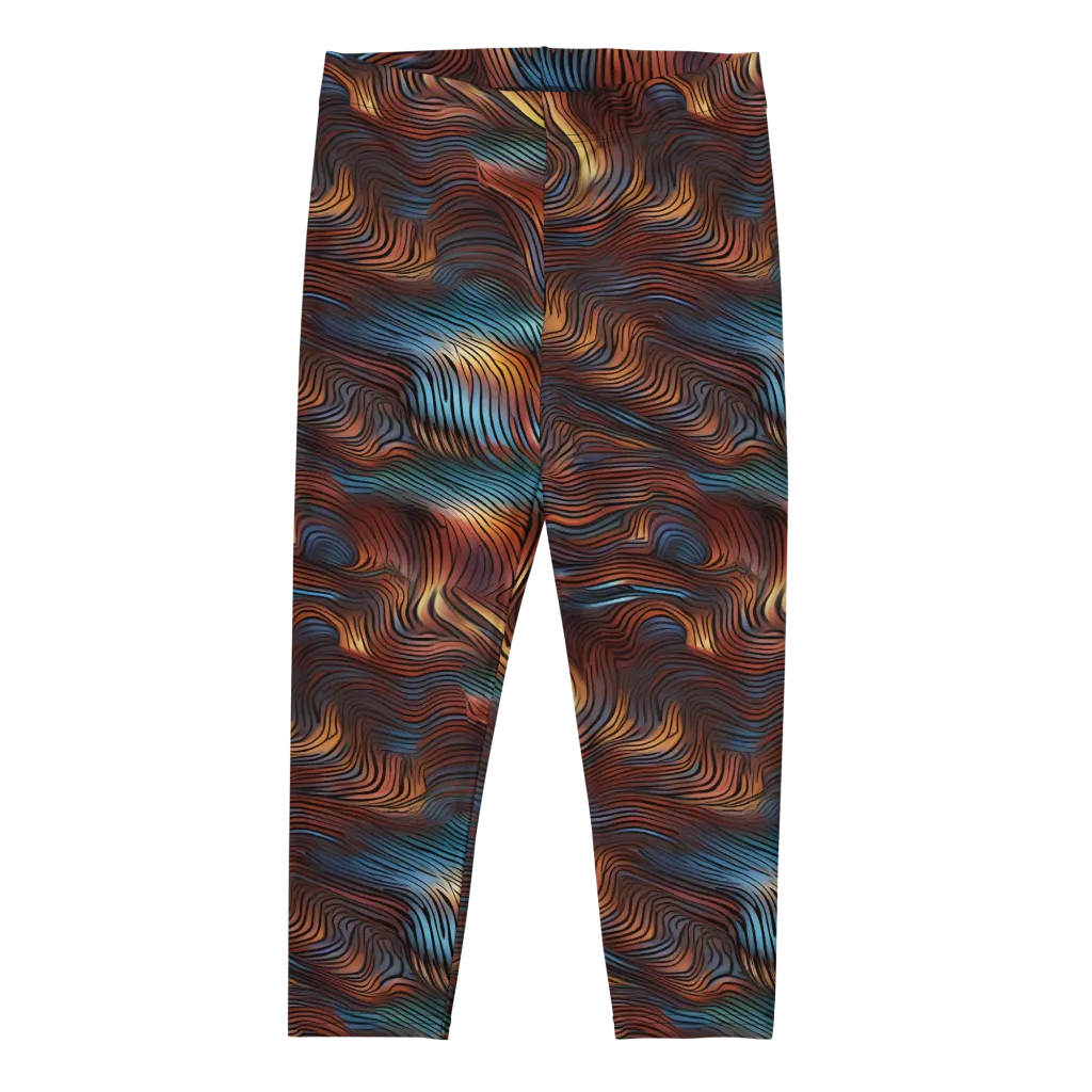 Molten Topography on Capri Leggings — Front