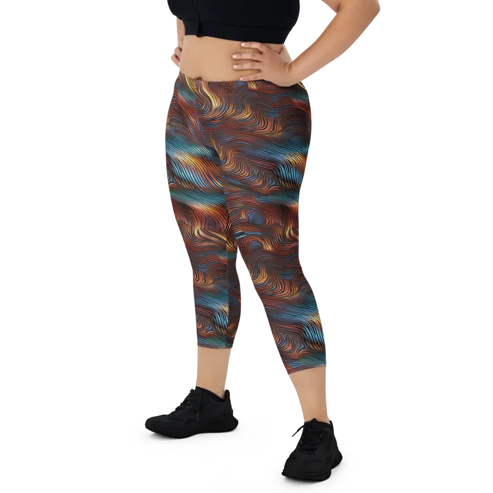 Molten Topography on Capri Leggings — Front