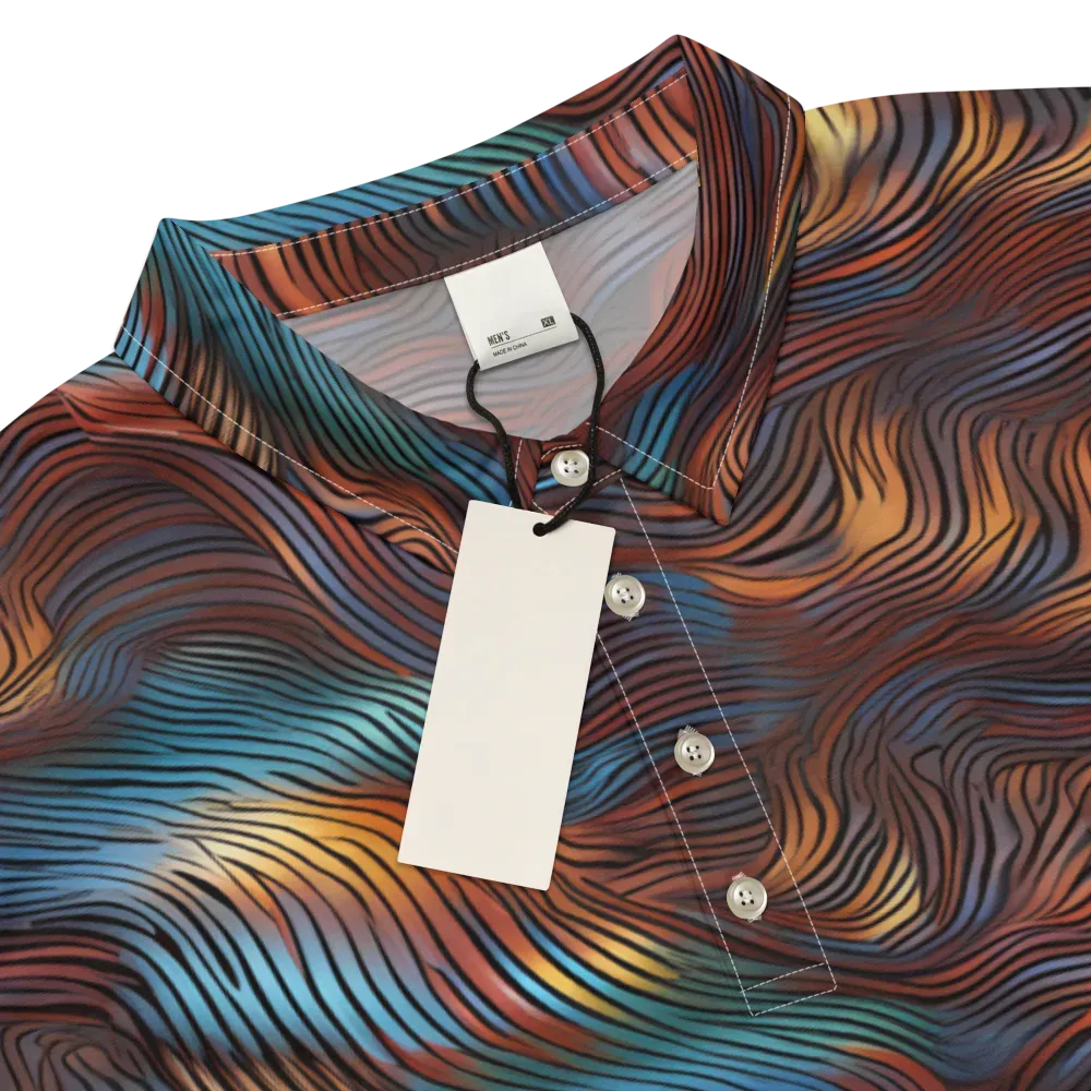 Molten Topography on Men's Slim Fit Polo Shirt — Product details