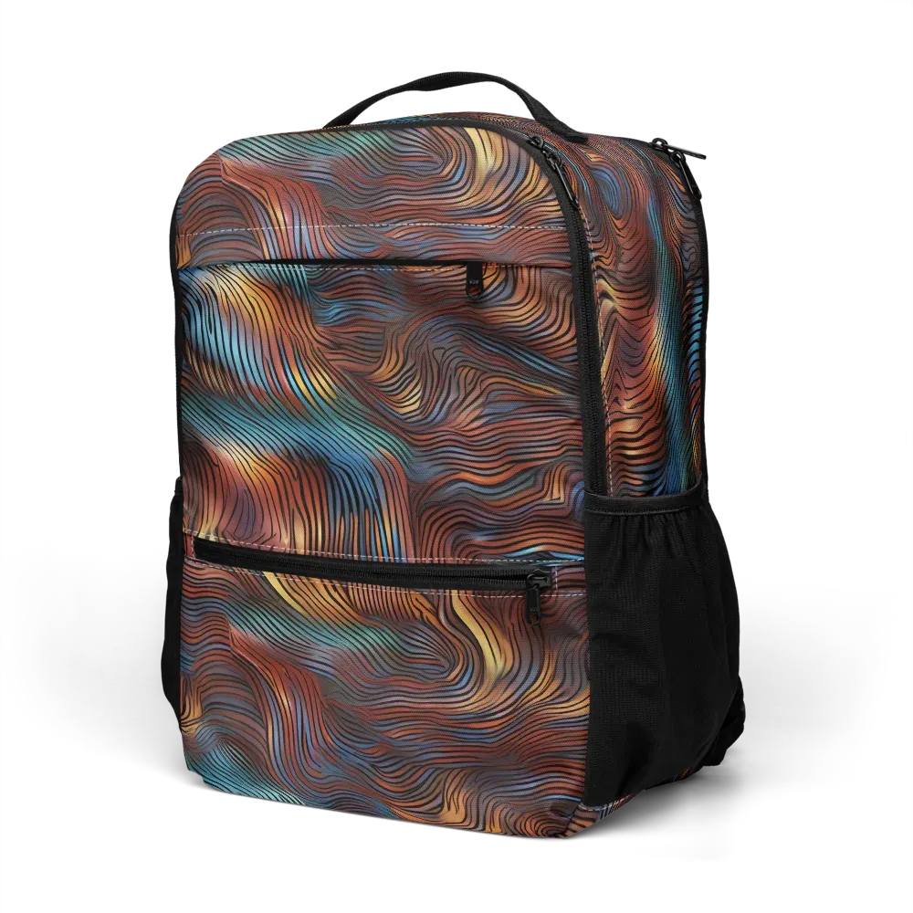 Molten Topography on Utility Backpack — Left Front
