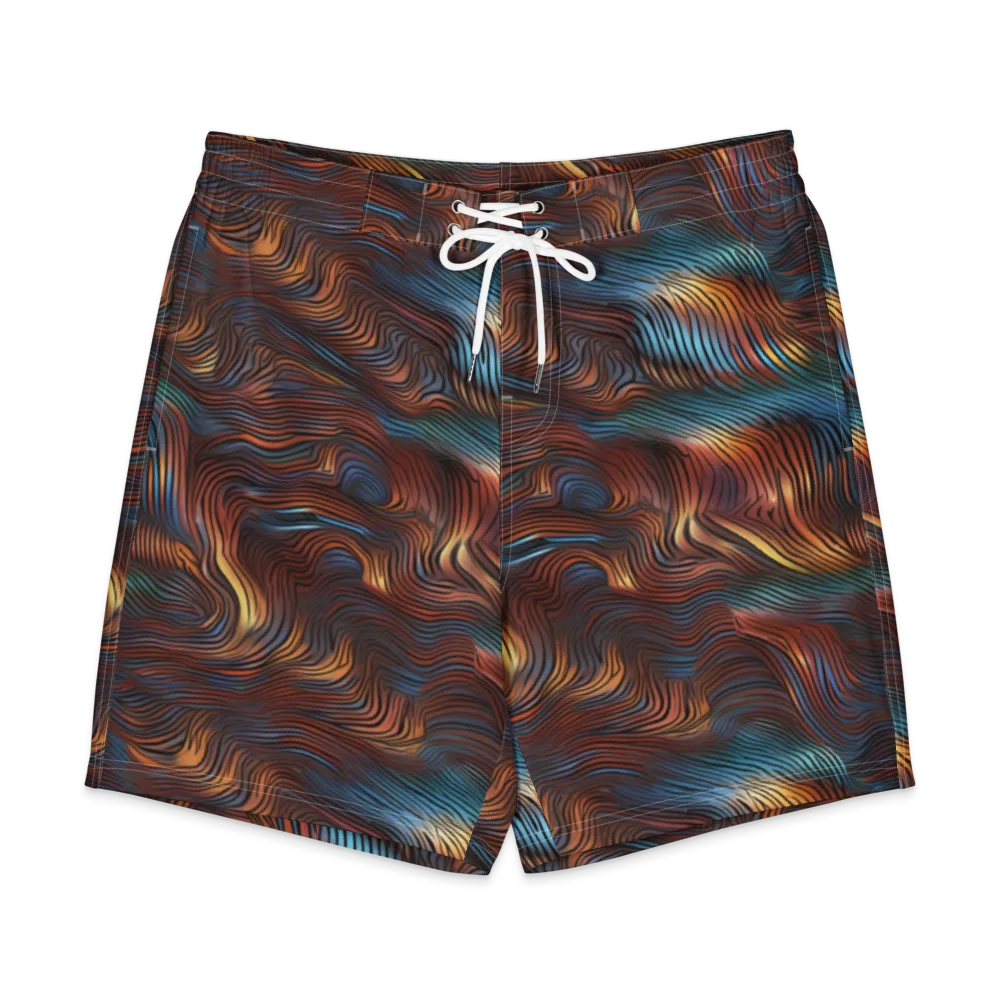 Molten Topography on Men's Board Shorts — Front