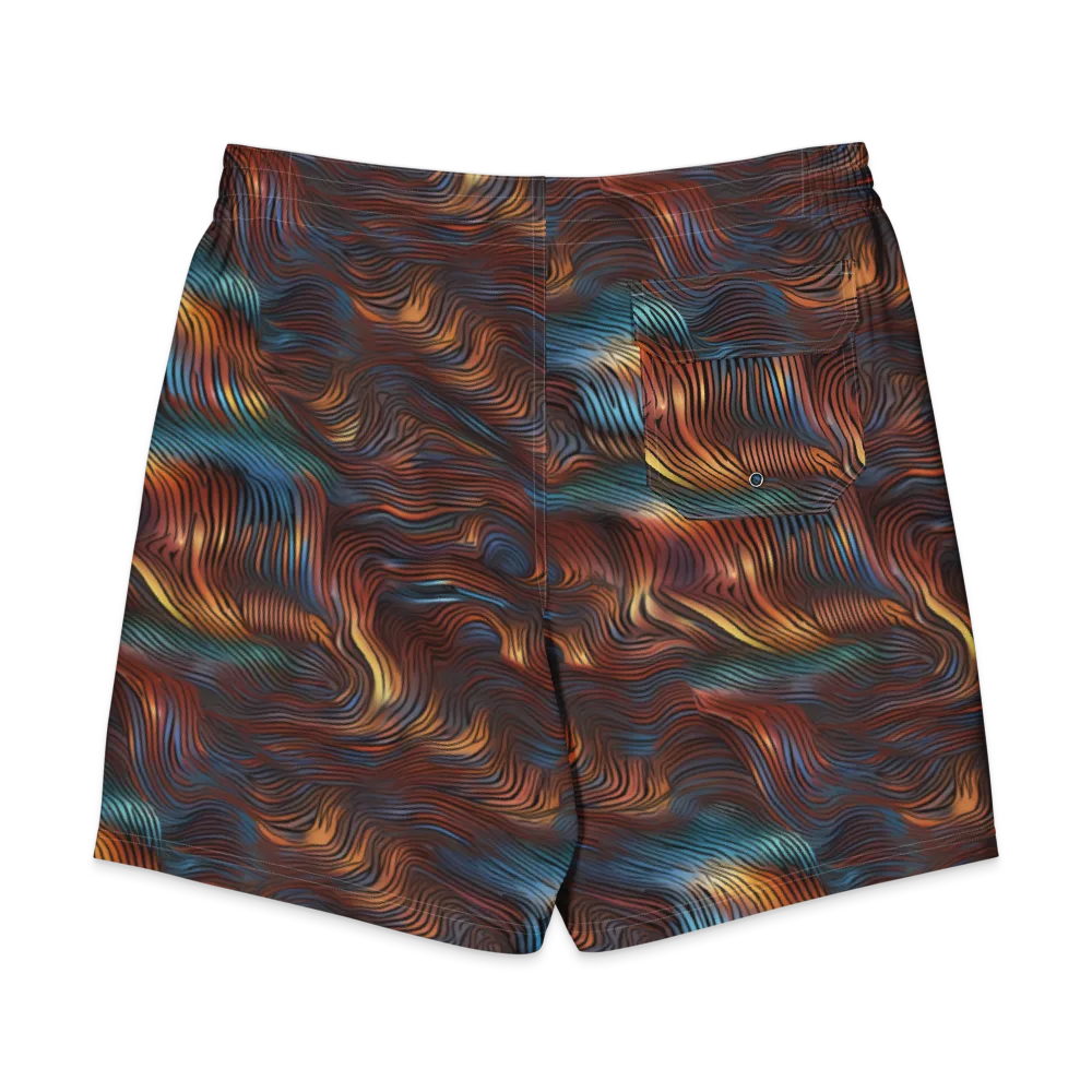 Molten Topography on Men's Board Shorts — Back