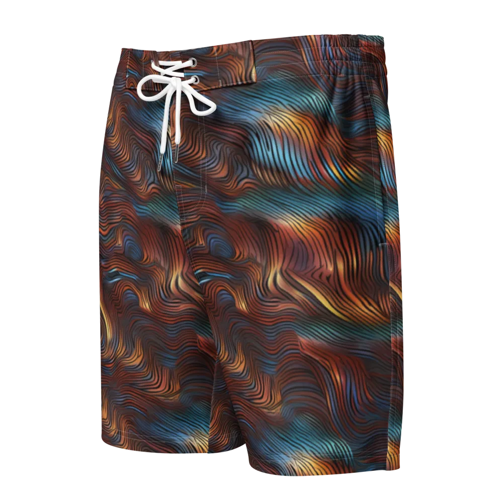 Molten Topography on Men's Board Shorts — Front