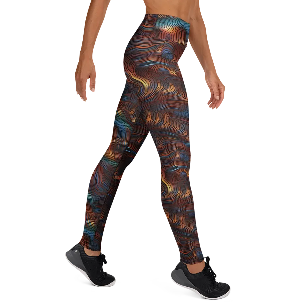 Molten Topography on Yoga Leggings — Right