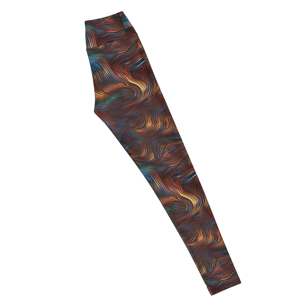 Molten Topography on Yoga Leggings — Right