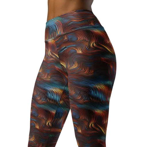 Molten Topography on a Yoga Leggings