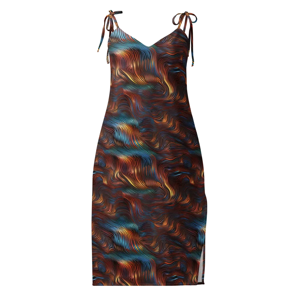 Molten Topography on Slip Dress — Front