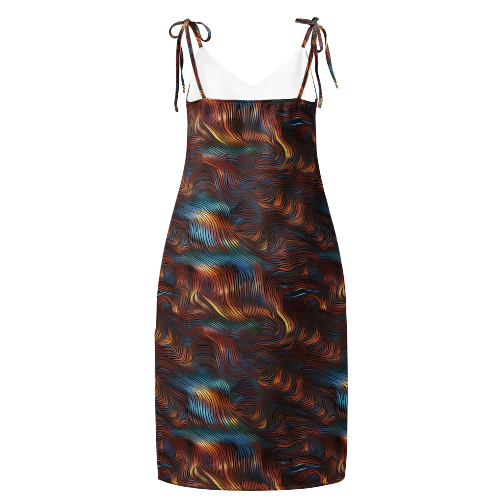 Molten Topography on Slip Dress — Back