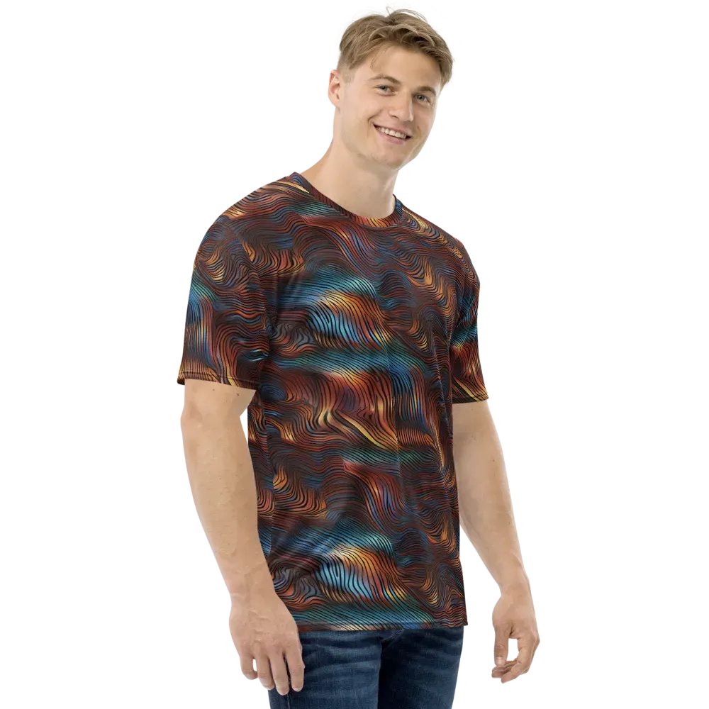 Molten Topography on Men's Crew Neck T-Shirt — Right