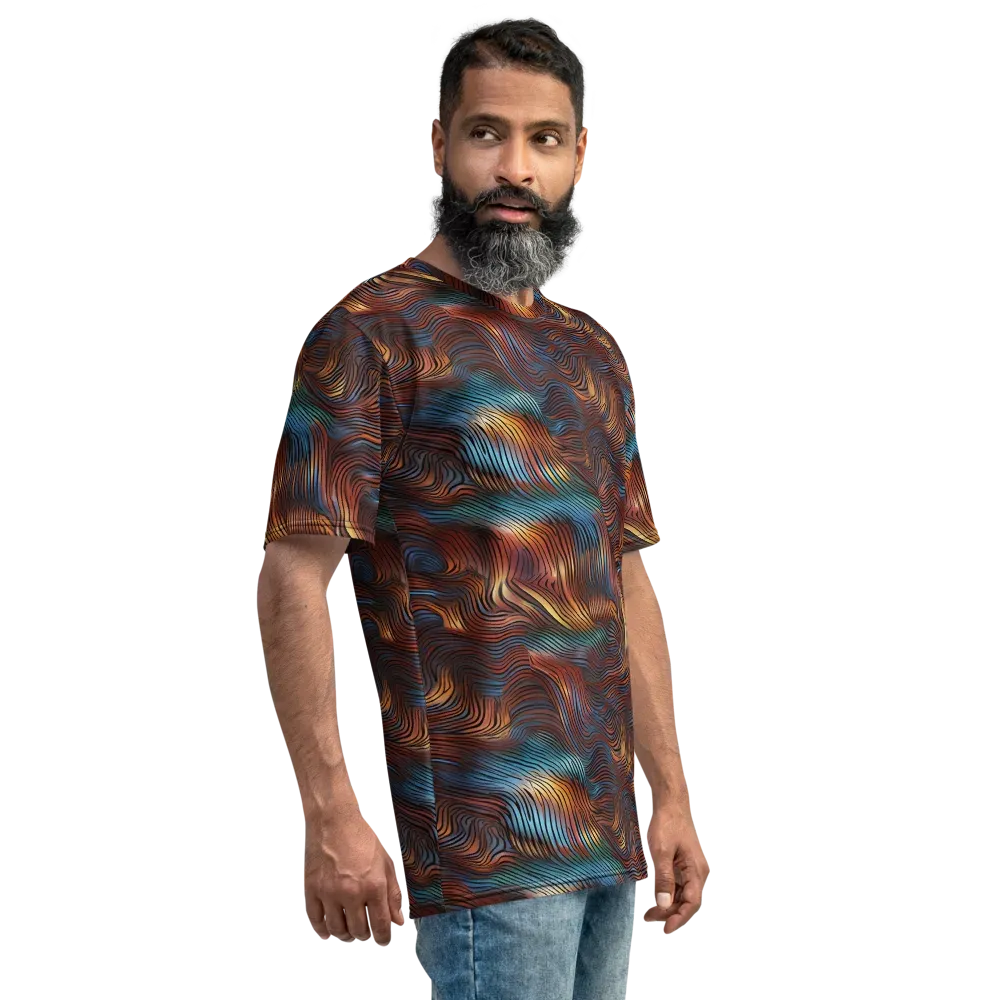 Molten Topography on Men's Crew Neck T-Shirt — Right