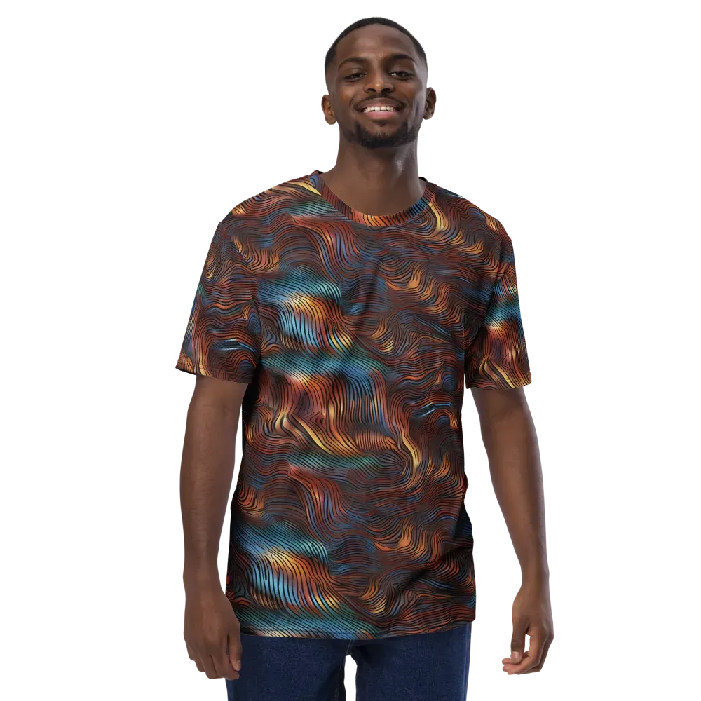 Molten Topography on Men's Crew Neck T-Shirt — Front
