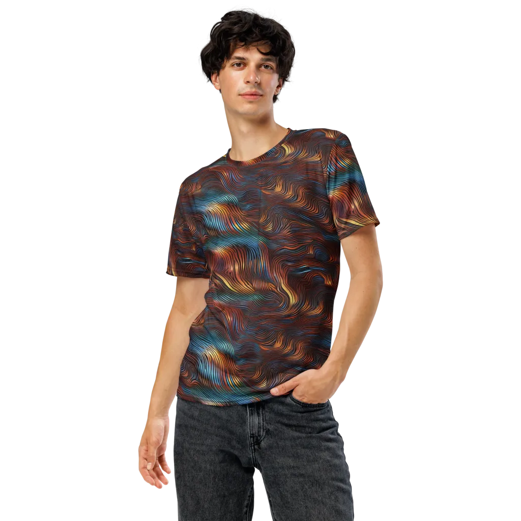Molten Topography on Men's Crew Neck T-Shirt — Front