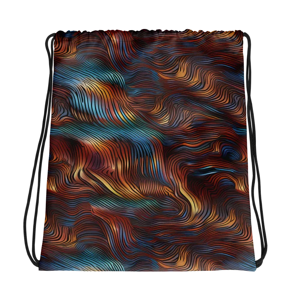 Molten Topography on Drawstring Bag — Photo