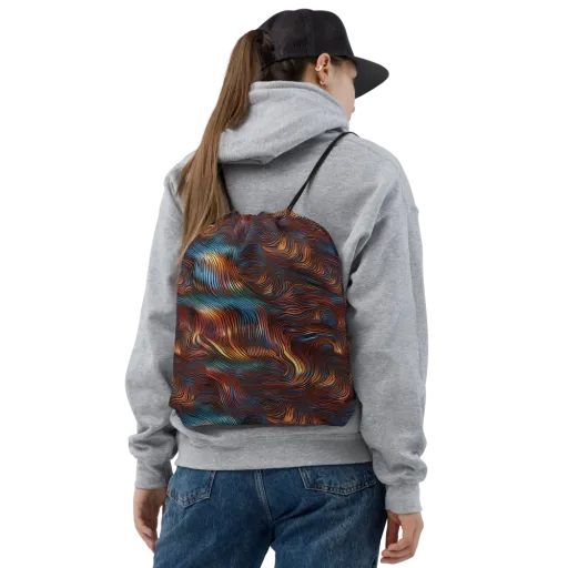 Molten Topography on a Drawstring Bag