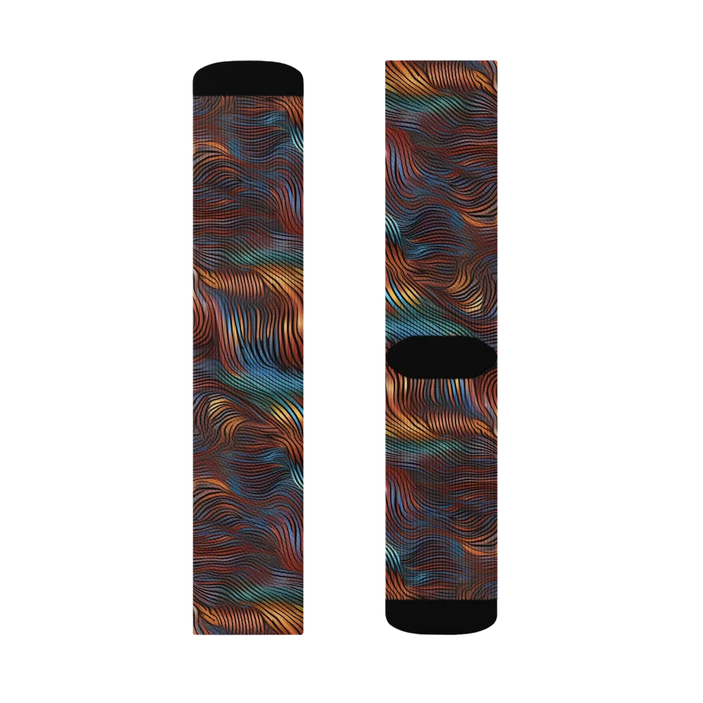 Molten Topography on Socks — Left Sock
