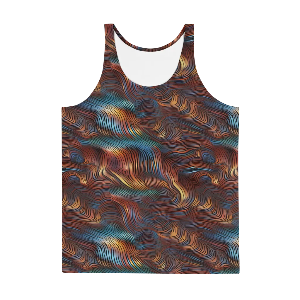 Molten Topography on Men's Tank Top — Front