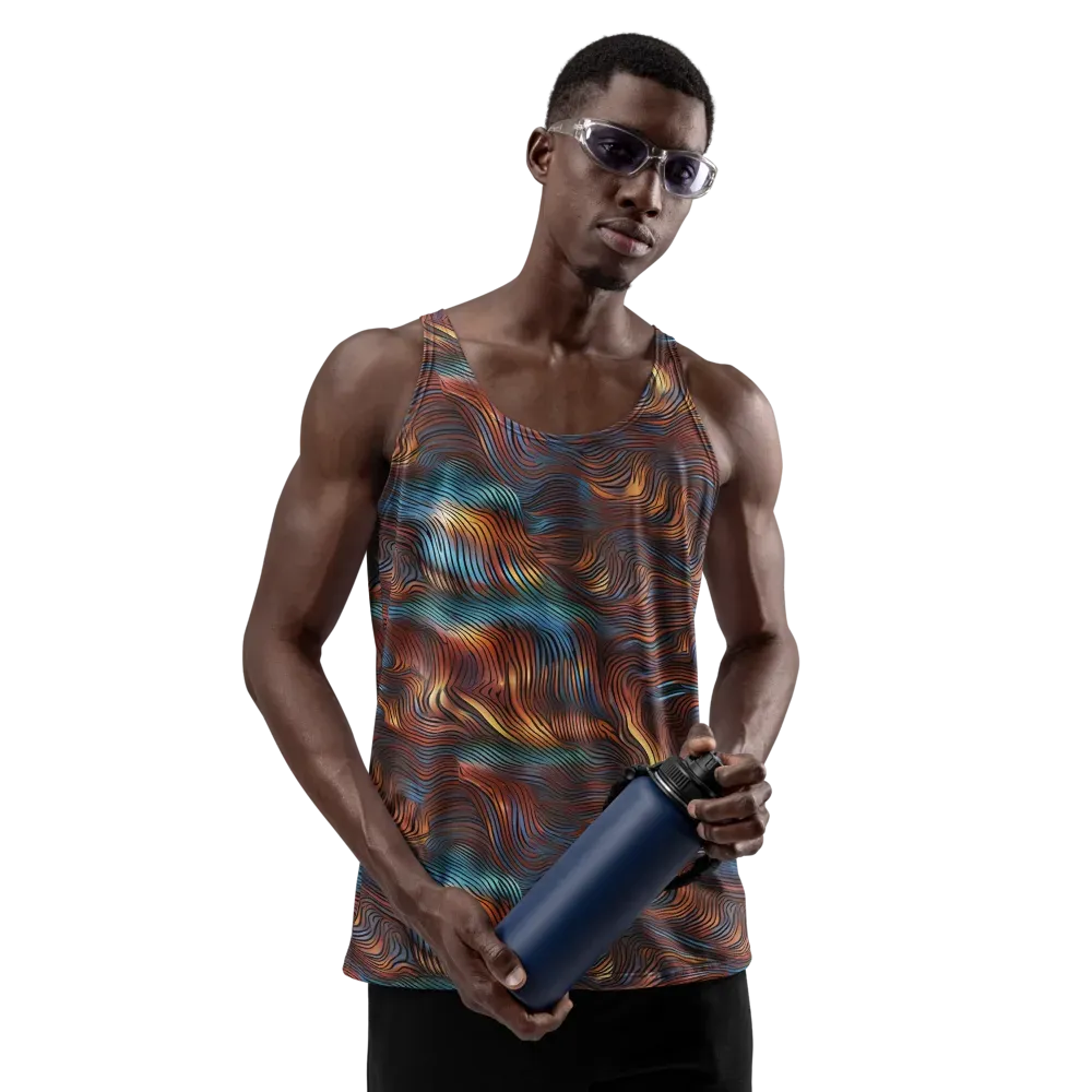 Molten Topography on Men's Tank Top — Front